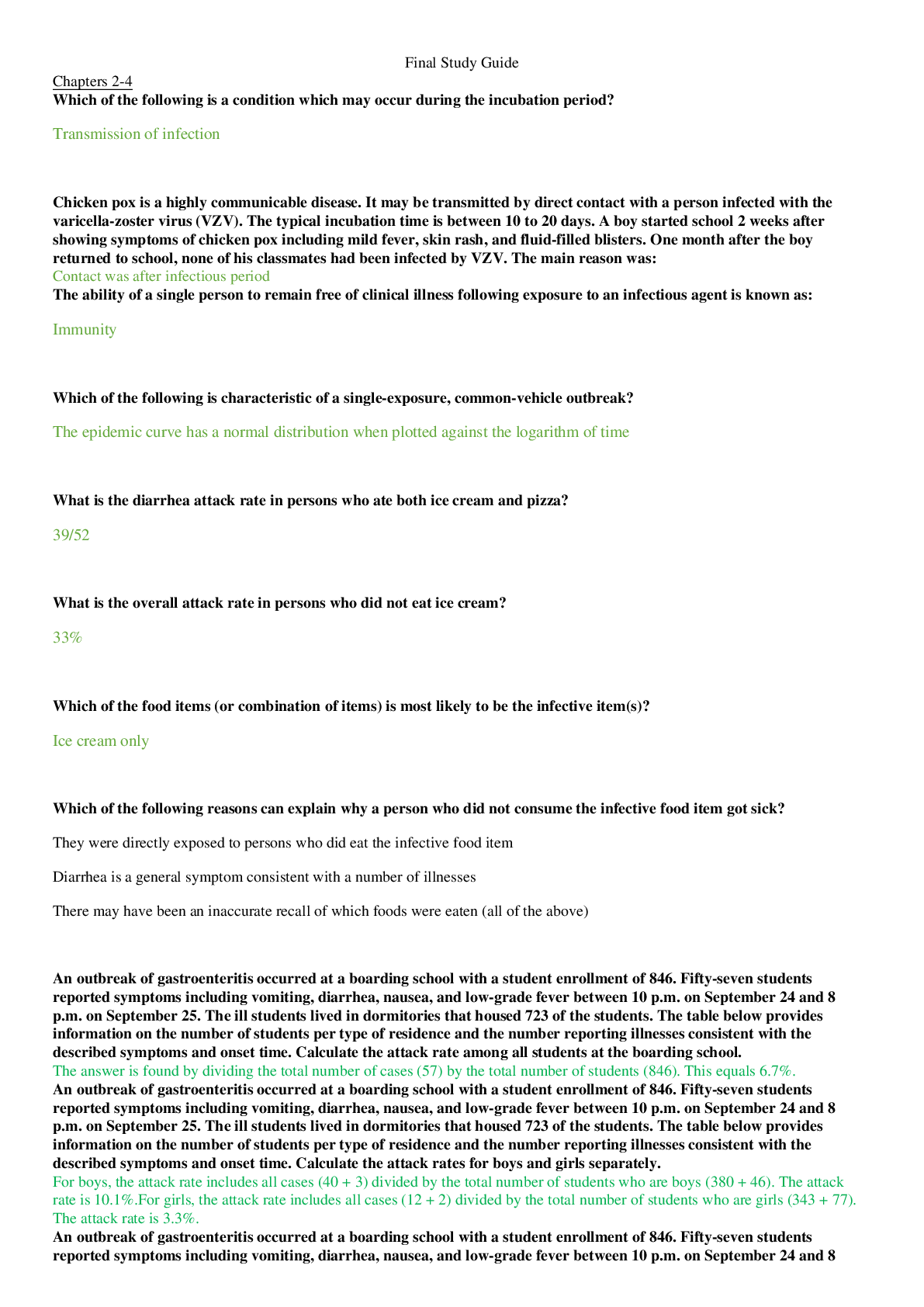 Preview image for NR 503 Final Study Guide Doc